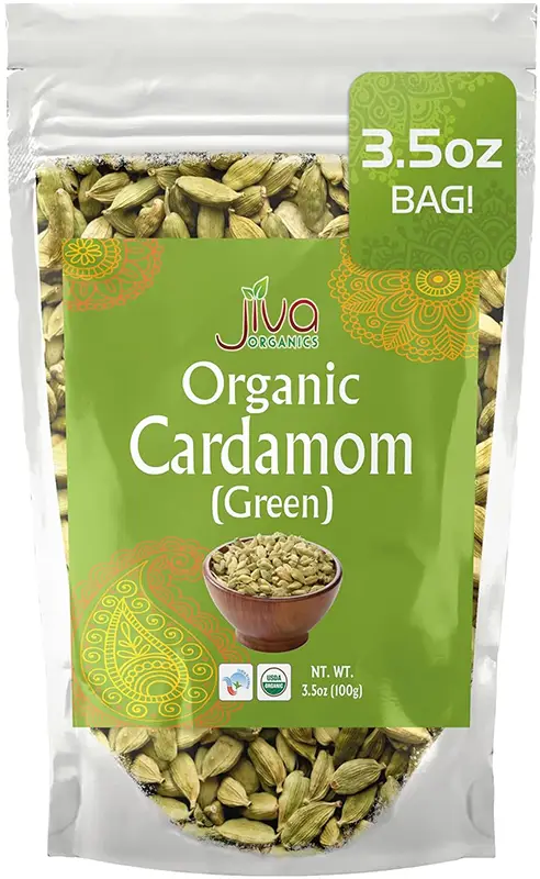 Jiva Organics Green Cardamom - 3.5 oz (Organic Spices & Spice Blends)