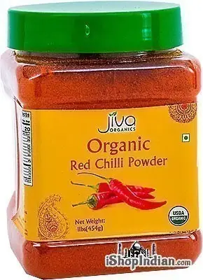 Jiva Organics Red Chilli Powder - 1 lb jar (1 lb jar)
