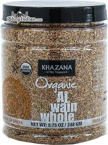 Khazana Organic Ajwain Seeds (8.75 oz jar)