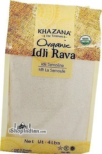 Khazana Organic Idli Rava (Cream of Rice) - 4 lbs (4 lbs bag)