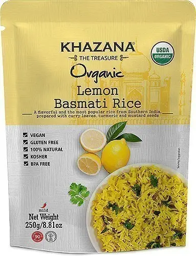 Khazana Organic Lemon Basmati Rice (Ready-to-Eat) (10 oz pouch)