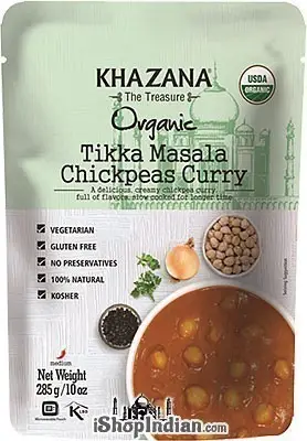 Khazana Organic Tikka Masala Chickpeas Curry (Ready-to-Eat)