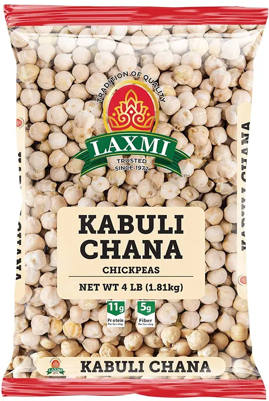 Laxmi Chickpeas (Kabuli Chana) Garbanzo - 4 lbs (4 lbs bag)