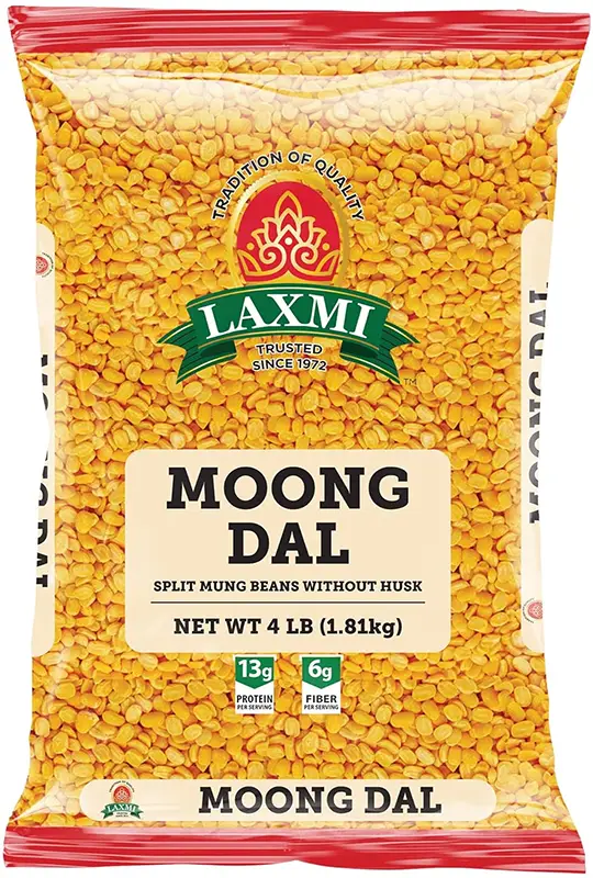 Laxmi Moong Dal - Split Mung Beans Without Husk - 4 lbs (Lentils - Dals)