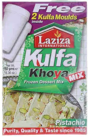 Laziza Kulfa Khoya Frozen Dessert Mix - Pistachio (5.36 oz box)