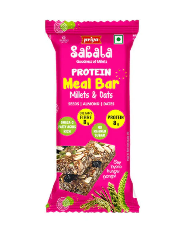 Priya Sabala Meal Bar - Millets & Oats (Cookies, Biscuits & Wafers)