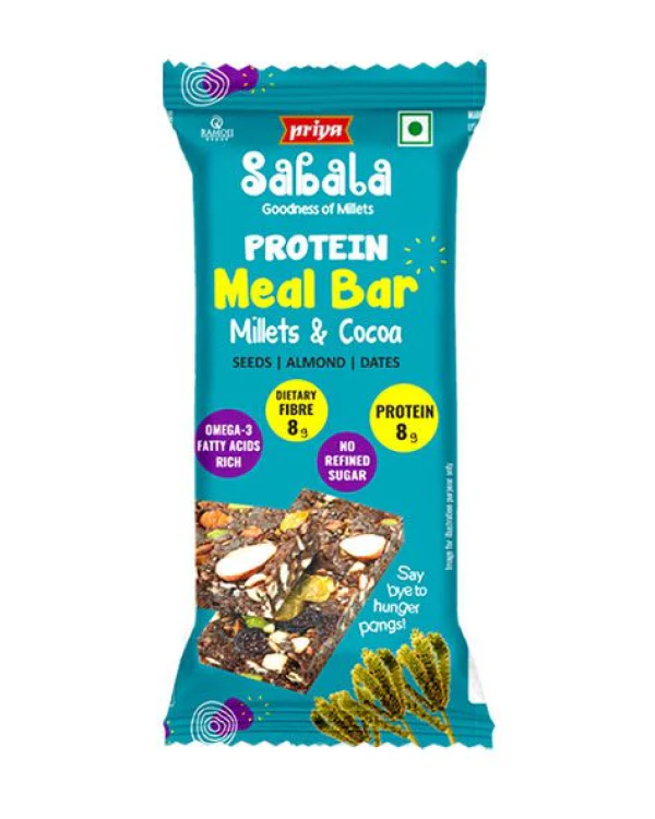Priya Sabala Meal Bar - Millets & Cocoa (Cookies, Biscuits & Wafers)