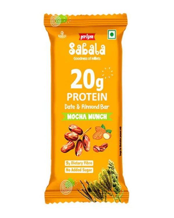 Priya Sabala Date & Almond Bar - Mocha Munch (Cookies, Biscuits & Wafers)