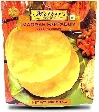 Mother's Recipe Madras Pappadums (Appalam) (3.5 oz pack)