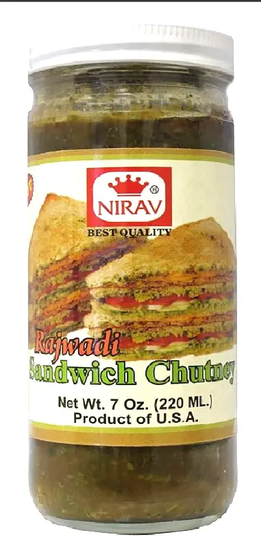 Nirav Rajwadi Sandwich Chutney - Hot (7 oz bottle)