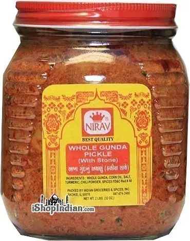 Nirav Whole Gunda Pickle (2 lbs bottle)