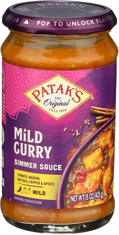 Patak's Mild Curry Simmer Sauce (15 oz bottle)
