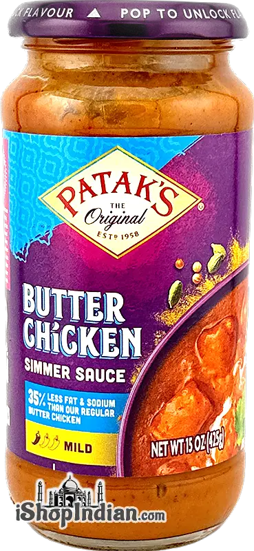 Patak's Reduced Fat Butter Chicken Simmer Sauce (Mild) (Cooking Pastes & Sauces)
