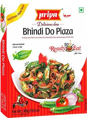 Priya Bhindi Do Piaza (Ready-to-Eat) (10.6 oz box)