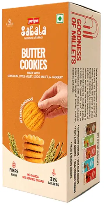 Priya Sabala Butter Cookies with Millets (Cookies, Biscuits & Wafers)