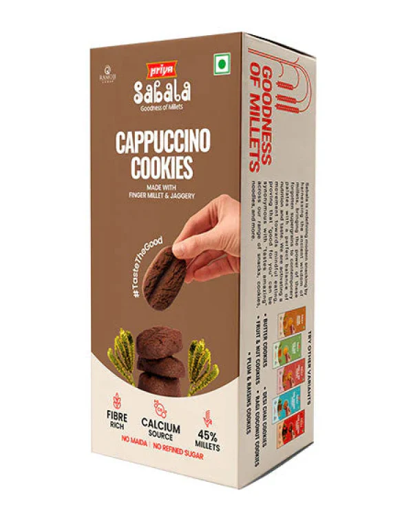 Priya Sabala Cappuccino Cookies with Millets (Cookies, Biscuits & Wafers)