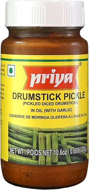 Priya Drumstick Pickle with Garlic (300 gm bottle)