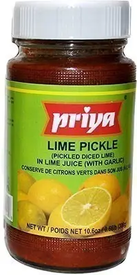 Priya Lime Pickle With Garlic (300 gm bottle)