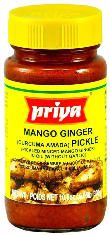 Priya Mango Ginger Pickle without Garlic (300 gm bottle)