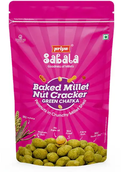 Priya Sabala Baked Millet Nut Cracker (Green Chatka) (Other Snacks)