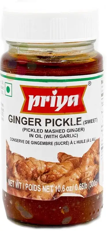 Priya Sweet Ginger Pickle With Garlic (300 gm bottle)