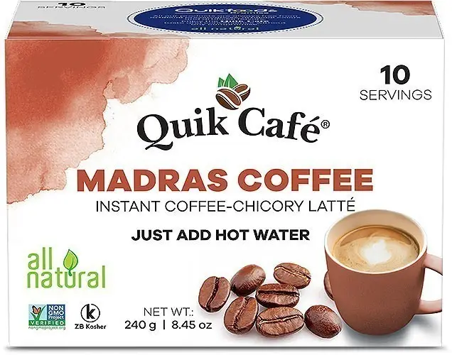 Quik Cafe Instant Madras Coffee (10 Pack) (10 box sachets)