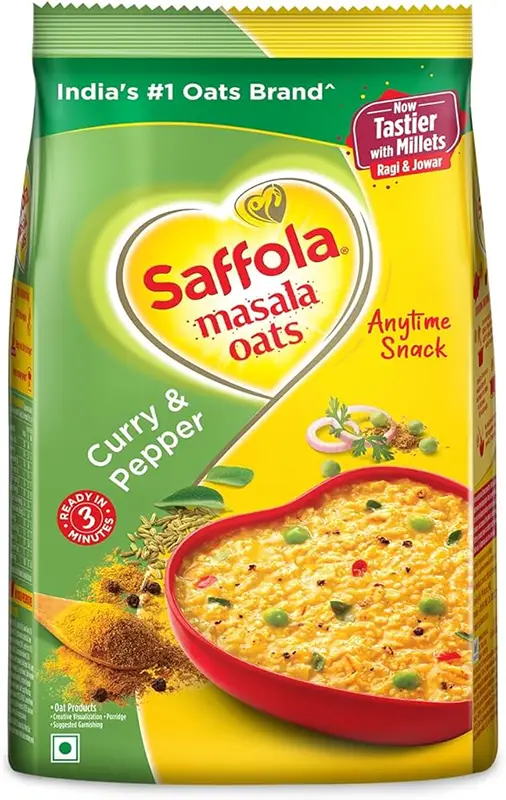 Saffola Masala Oats - Curry & Pepper (400 gm pack)