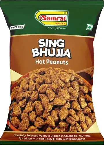 Samrat Sing Bhujia - Hot Peanuts (14 oz bag)