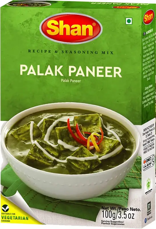 Shan Palak Paneer Spice Mix (100 gm box)