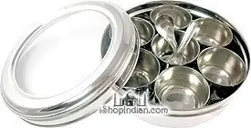 Aman Spice Container (masala dabba) - 8  (See-Through Lid)