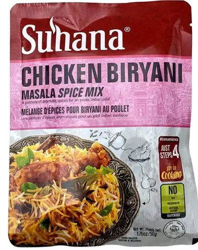 Suhana 4 Pack Of Butter Chicken Mix &4 Pack Of Chicken Biryani Mix
