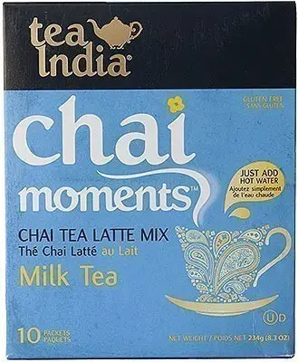 Tea India Chai Moments - Chai Tea Latte Mix - Milk Tea (10 ct box)
