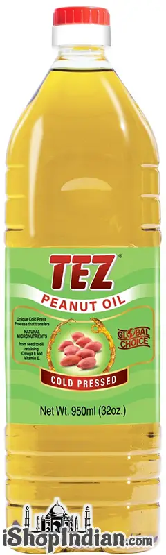Tez Cold-Pressed Peanut Oil - 32 oz (Cooking Oils & Ghee)