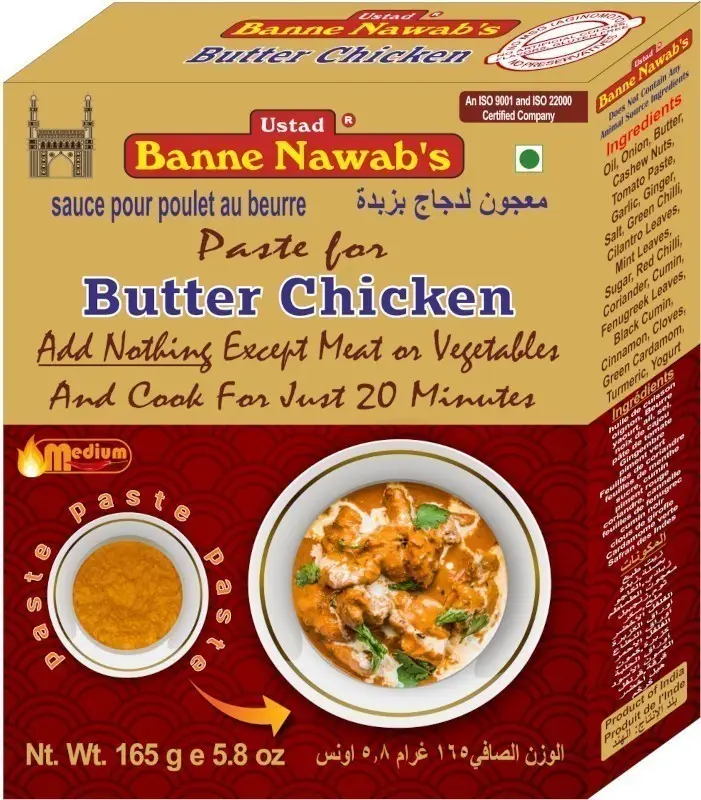 Ustad Banne Nawab's Paste for Butter Chicken (5.8 oz box)