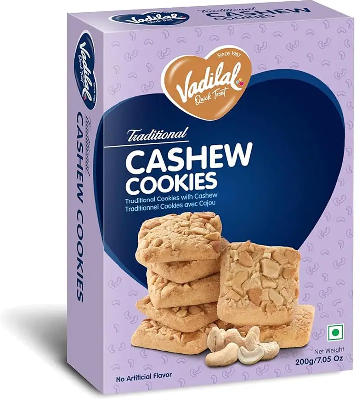 Vadilal Cashew Cookies (7 oz box)