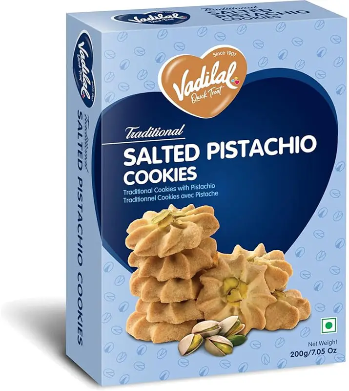 Vadilal Salted Pistachio Cookies (7 oz box)