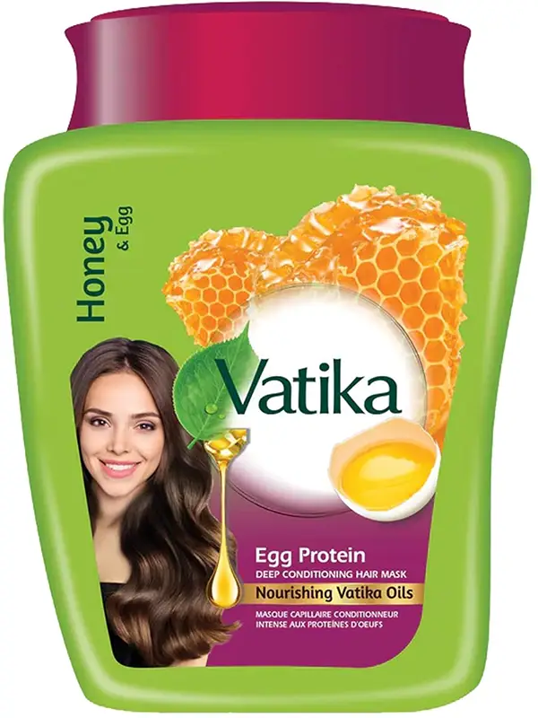 Dabur Vatika Egg Protein Deep Conditioning Hair Mask - Honey & Egg - 1 kg (Body & Hair Oils)