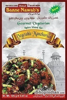 Ustad Banne Nawab's Vegetable Manchurian Spice Mix (125 gm box)