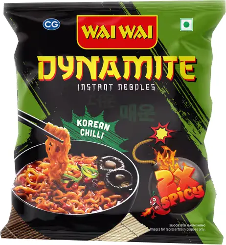 Wai Wai Dynamite - Korean Chilli Instant Noodles - 2X Spicy (Noodles & Vermicelli)