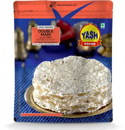 Yash Double Mari / Black Pepper Papad (7 Oz Pack)