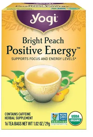Yogi Bright Peach Positive Energy Tea (16 ct box)