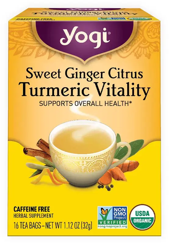 Yogi Sweet Ginger Citrus Turmeric Vitality Tea (16 ct box)